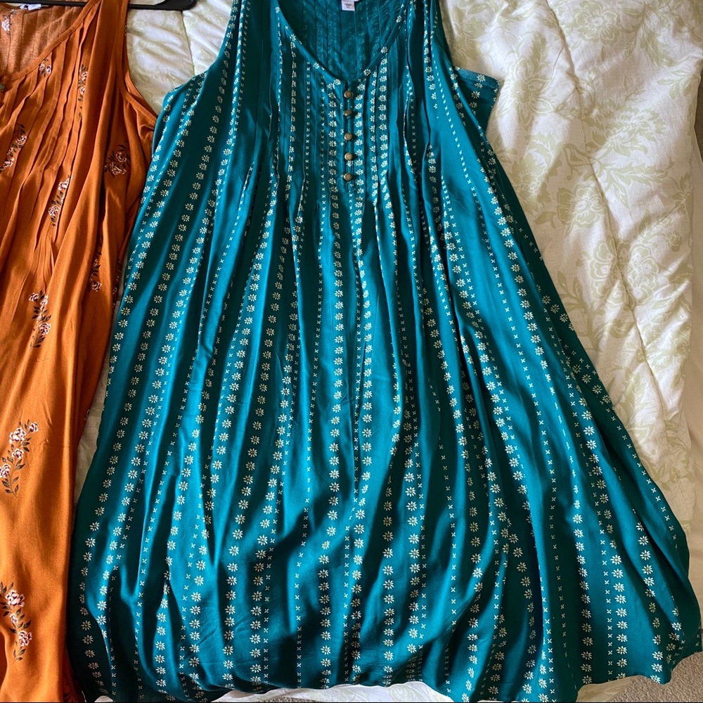 COPY - Sonoma XL Teal Daisy Print Swing Dress